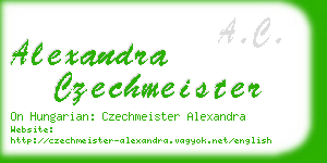alexandra czechmeister business card